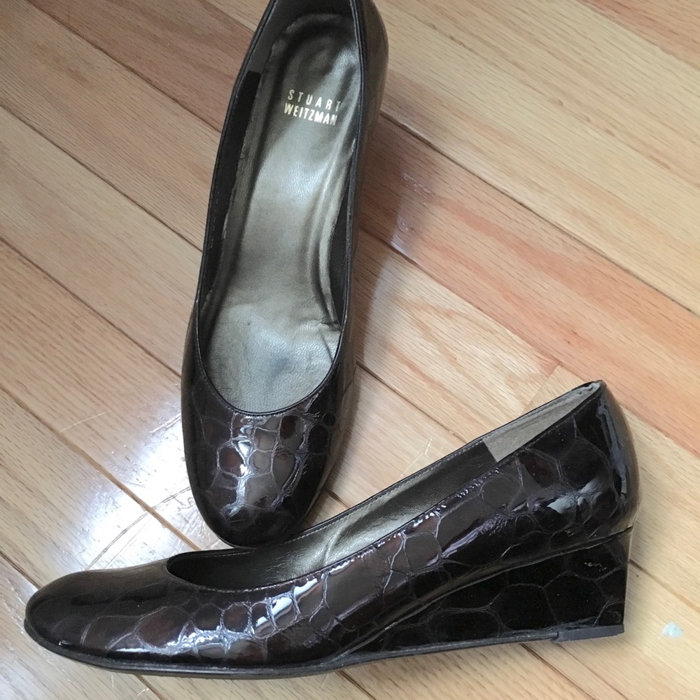 Stuart Weitzman Patent Leather Wedge